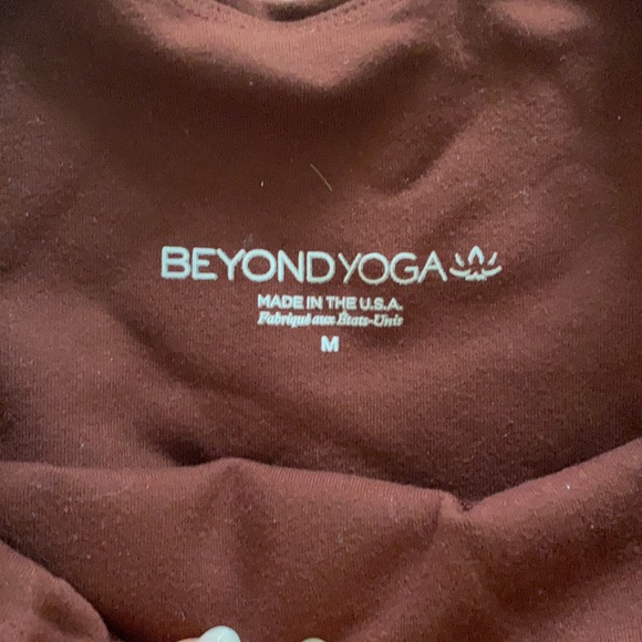 Maroon Beyond Yoga Leggings with Knee Hole - Picture 2 of 4